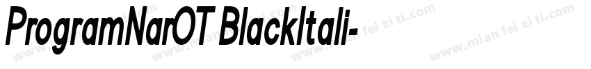 ProgramNarOT BlackItali字体转换